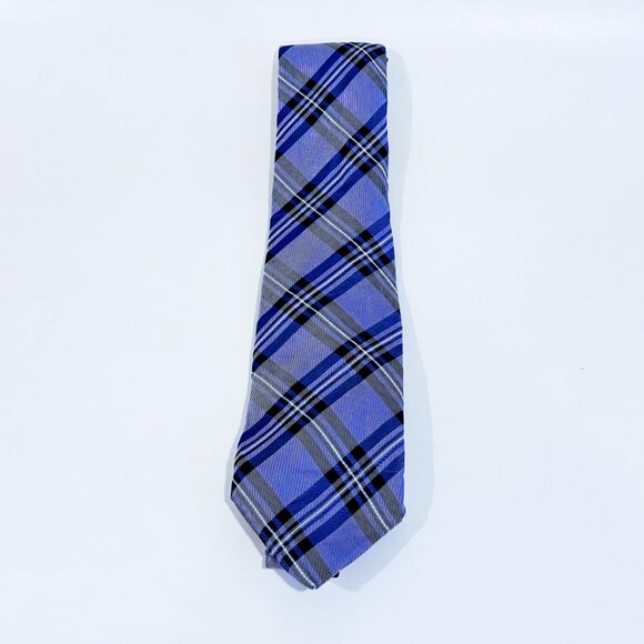 IZOD Purple plaid silk tie | Classic formal accessory * - Picture 2 of 3